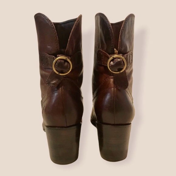 RARE Frye Lara Short Slouch Heeled Ankle Bootie - Picture 10 of 12
